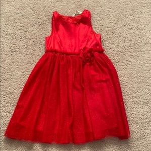Girl red party dress